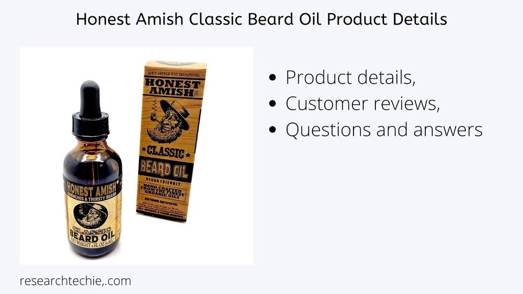 'Video thumbnail for Honest Amish Classic Beard Oil - 2 ounce | Review | Ingredients'
