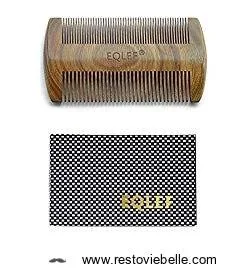 eqlef green sandalwood no static handmade comb