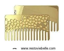 go comb mirror brass tile hair comb