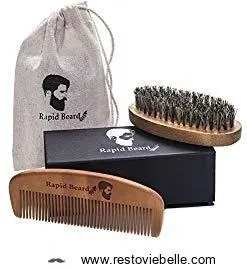 repsol care beard brush and beard comb kit