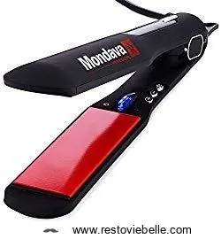 mondava professional ceramic tourmaline flat iron hair straightener
