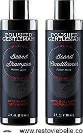 polished gentleman beard growth and thickening shampoo and conditioner