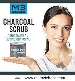 M3 Naturals Activated Charcoal Facial Scrub 1