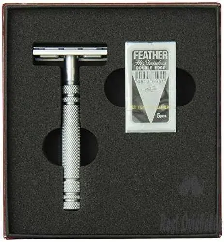 feather all stainless steel double edge razor model as d2