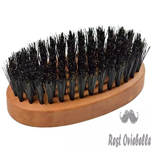 seven potions beard brush for men with 100 first cut boar bristles made in pear wood with firm bristles to tame and