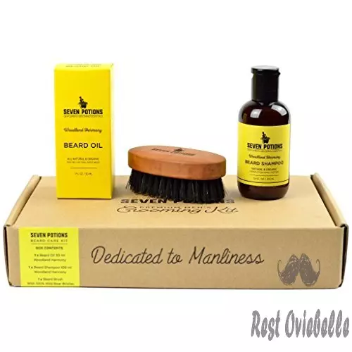 seven potions beard grooming set woodland harmony beard oil beard shampoo and beard brush make for the ultimate beard