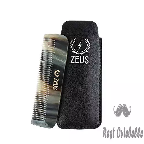 ZEUS Natural Horn Beard Comb