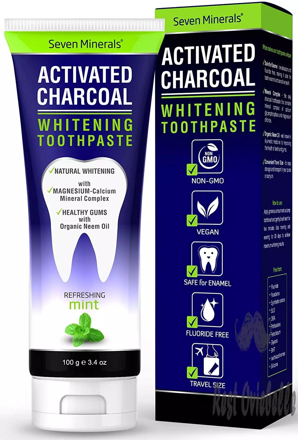 Seven Minerals Activated Charcoal Whitening Toothpaste