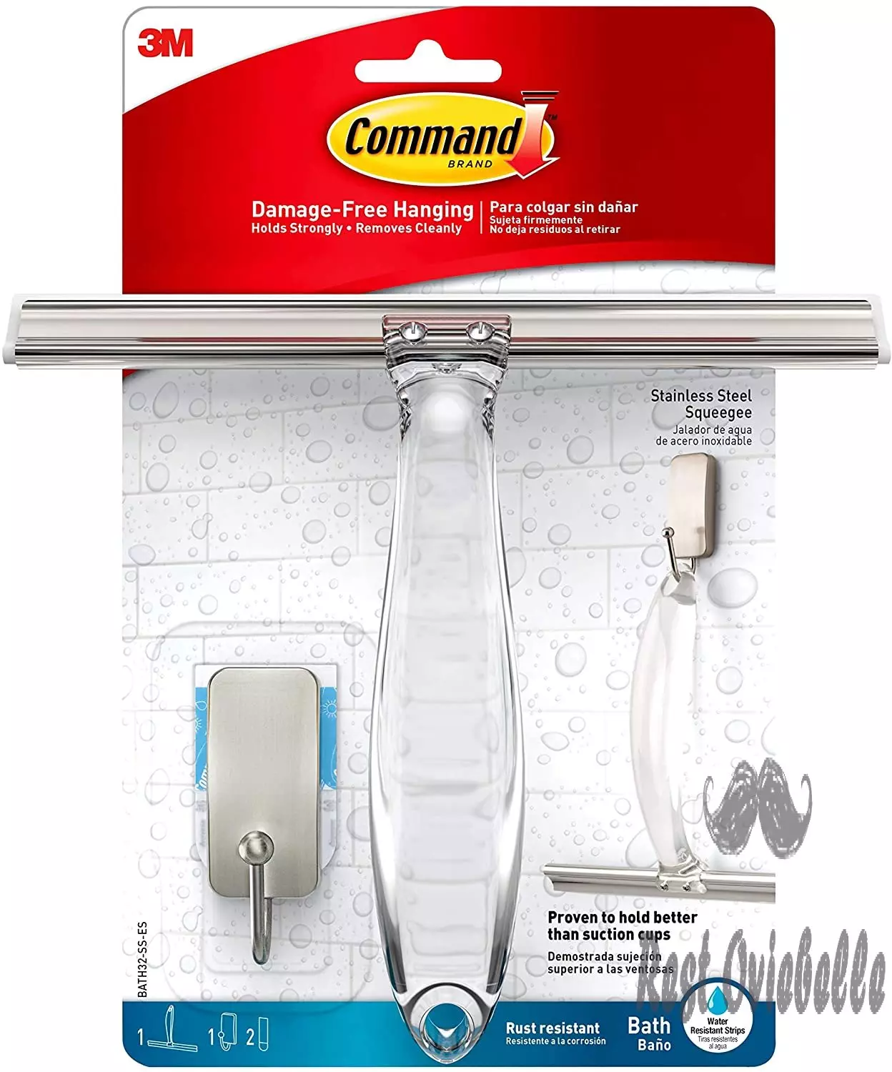 Command Bath Shower Small Water-Resistant