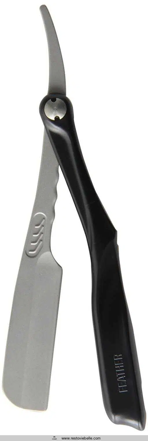 Feather’s Black Ss Folding Handle Razor