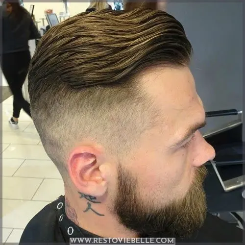 Slick Back for Oval Faces Men