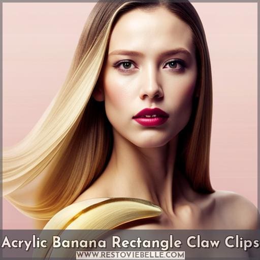 Acrylic Banana Rectangle Claw Clips