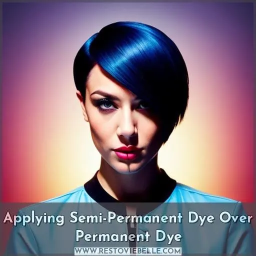 Applying Semi-Permanent Dye Over Permanent Dye