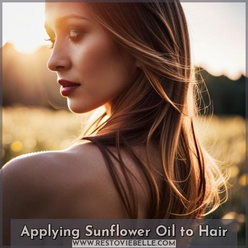 Applying Sunflower Oil to Hair