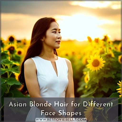 Asian Blonde Hair for Different Face Shapes