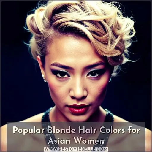 blonde hair colors for asian women