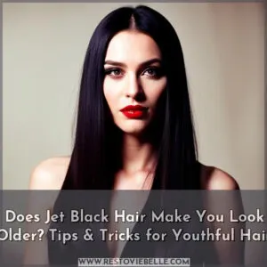 does jet black hair make you look older