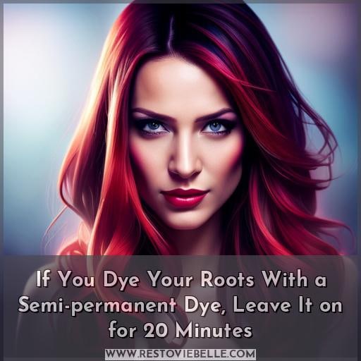 If You Dye Your Roots With a Semi-permanent Dye, Leave It on for 20 Minutes