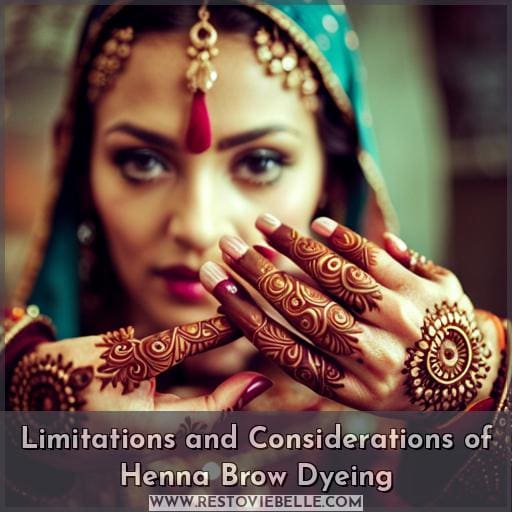 Limitations and Considerations of Henna Brow Dyeing