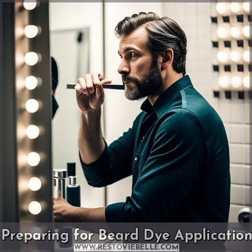 Preparing for Beard Dye Application
