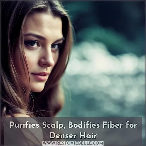 Purifies Scalp, Bodifies Fiber for Denser Hair