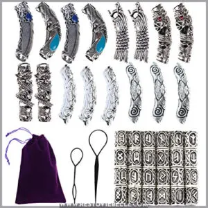 Qingsi 40 Pcs Vikings Rune