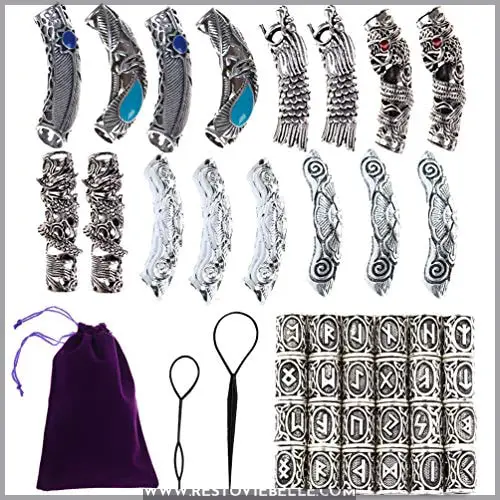 Qingsi 40 Pcs Vikings Rune