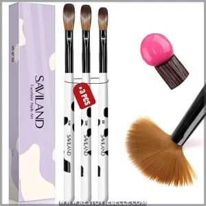 Saviland 3pcs Acrylic Nail Brush