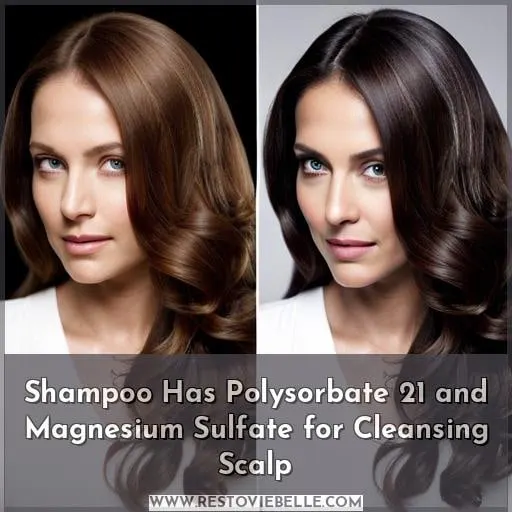 Shampoo Has Polysorbate 21 and Magnesium Sulfate for Cleansing Scalp