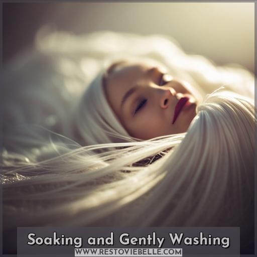 Soaking and Gently Washing