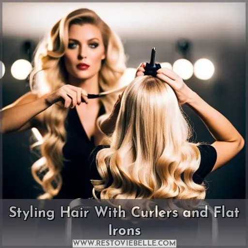 Styling Hair With Curlers and Flat Irons