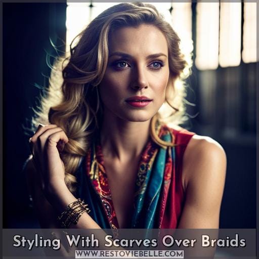 Styling With Scarves Over Braids