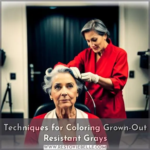 Techniques for Coloring Grown-Out Resistant Grays