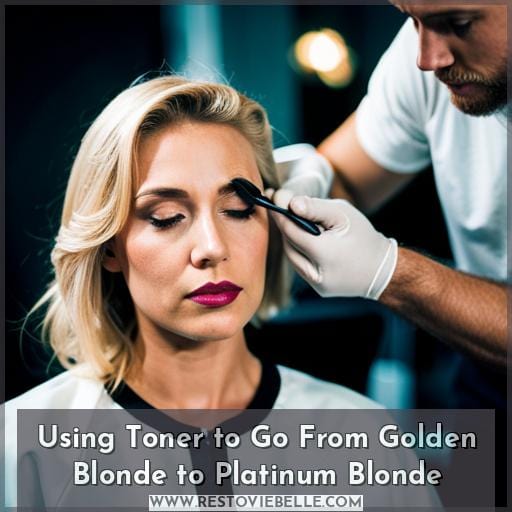 Using Toner to Go From Golden Blonde to Platinum Blonde Using Toner to Go From Golden Blonde to Platinum Blonde