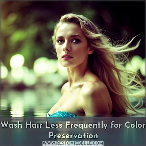 Wash Hair Less Frequently for Color Preservation