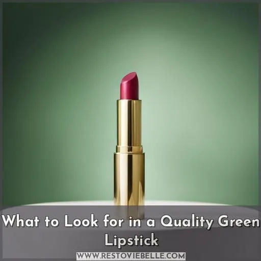 What to Look for in a Quality Green Lipstick
