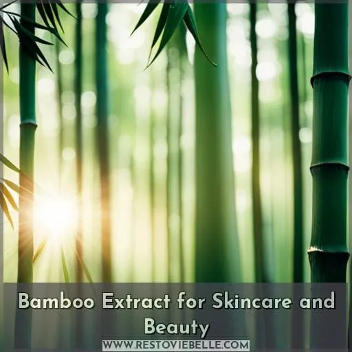 Bamboo Extract for Skincare and Beauty
