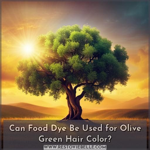 Can Food Dye Be Used for Olive Green Hair Color