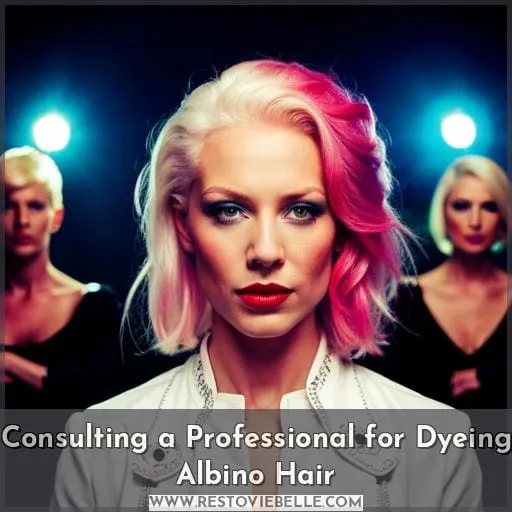 Consulting a Professional for Dyeing Albino Hair