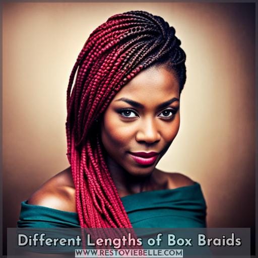 Different Lengths of Box Braids