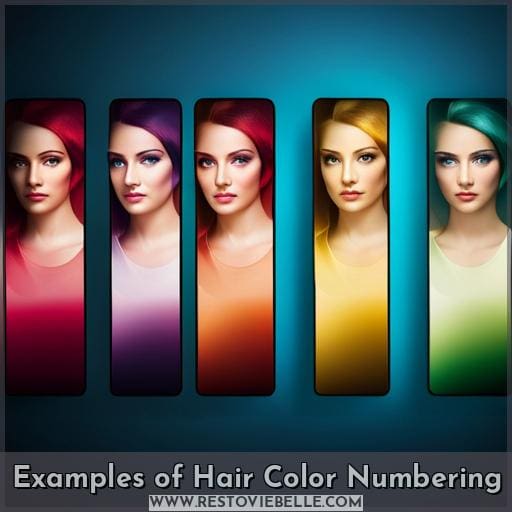 Examples of Hair Color Numbering