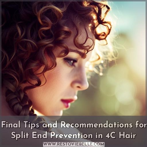 Final Tips and Recommendations for Split End Prevention in 4C Hair