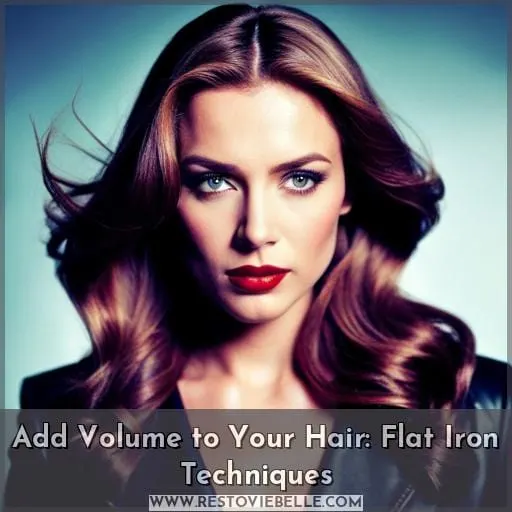 how to add volume to your hair with flat iron