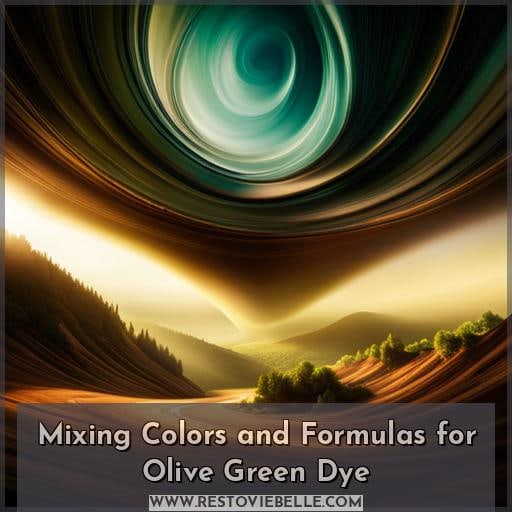 Mixing Colors and Formulas for Olive Green Dye