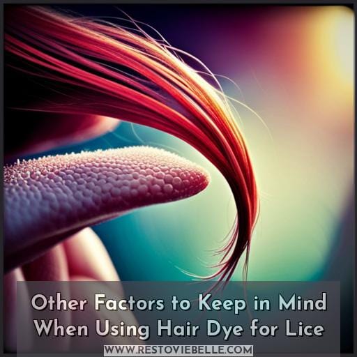 Other Factors to Keep in Mind When Using Hair Dye for Lice