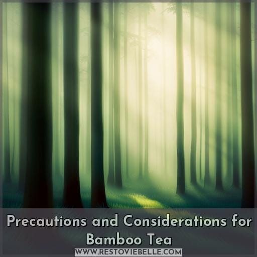 Precautions and Considerations for Bamboo Tea