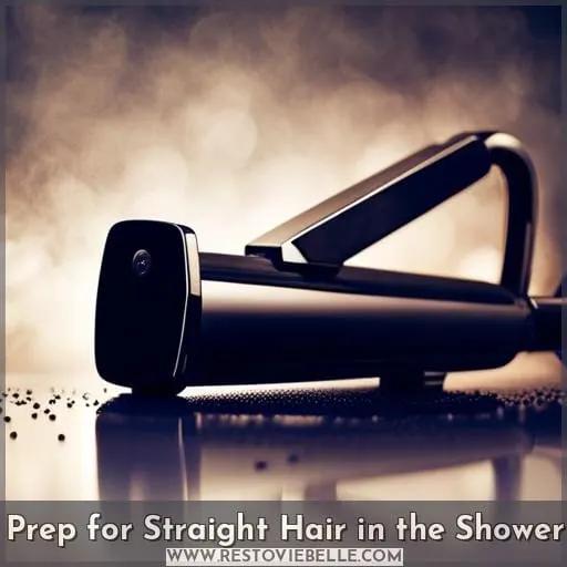 Prep for Straight Hair in the Shower