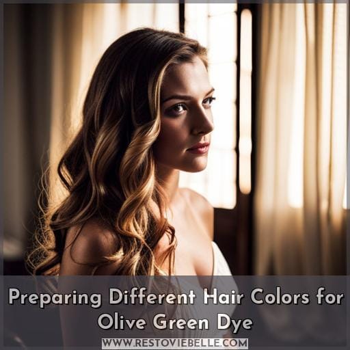 Preparing Different Hair Colors for Olive Green Dye