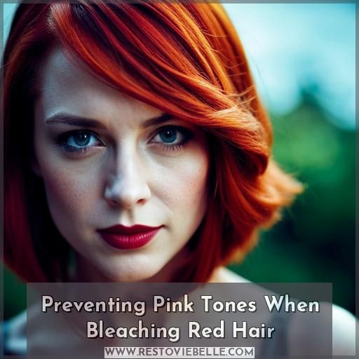 Preventing Pink Tones When Bleaching Red Hair
