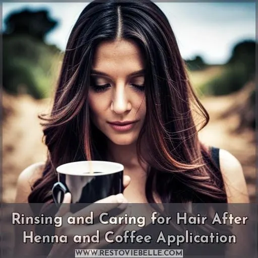 Rinsing and Caring for Hair After Henna and Coffee Application